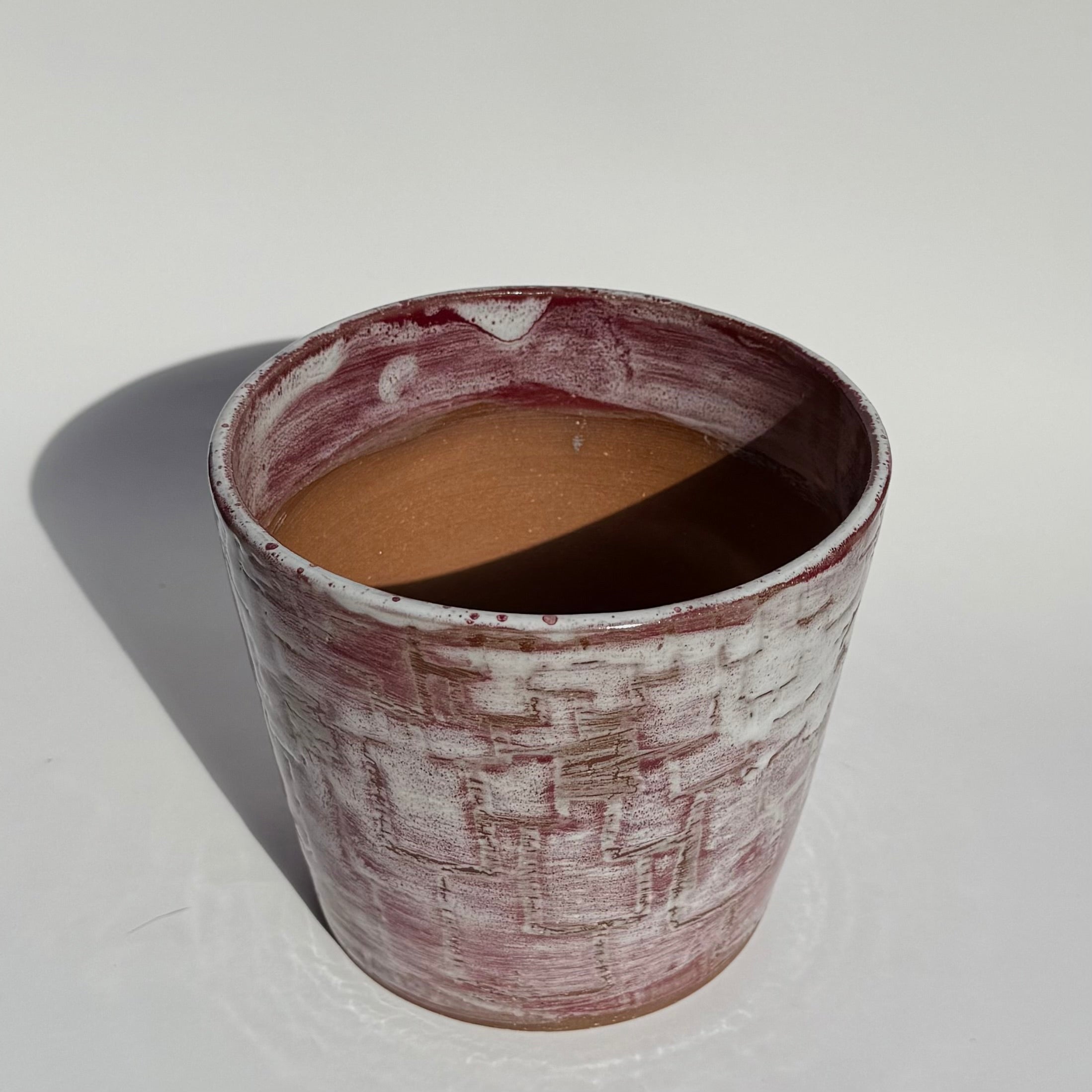 Large Square Pattern Planter - White Raspberry Wax