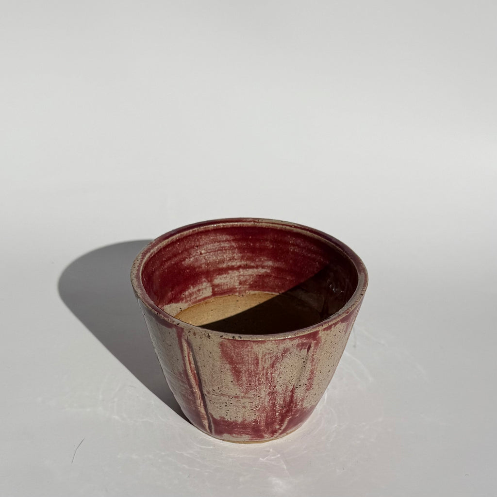 Small Carved Pot - Raspberry