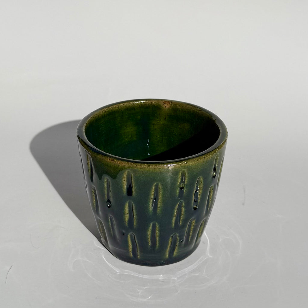 Carved Cup - Green