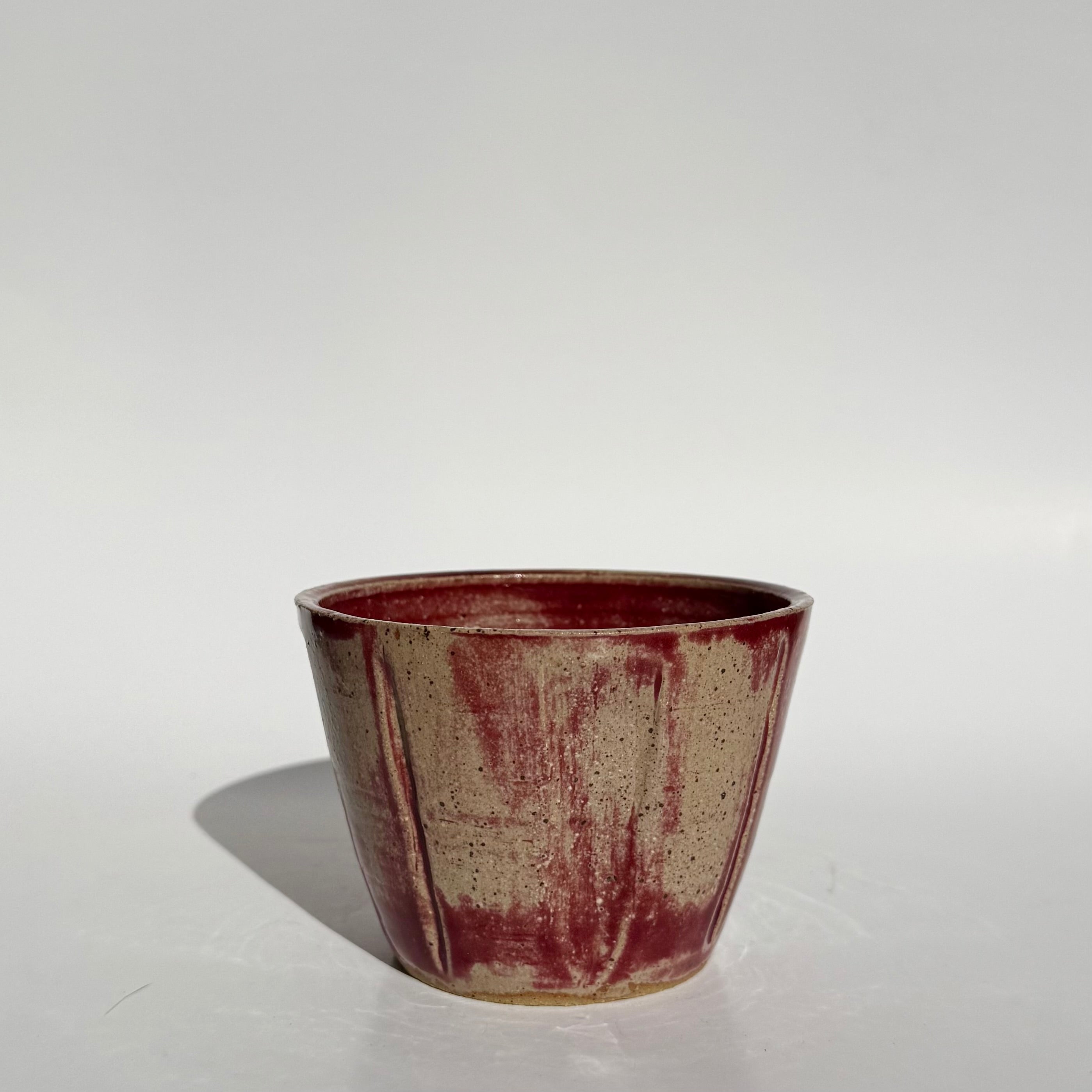 Small Carved Pot - Raspberry