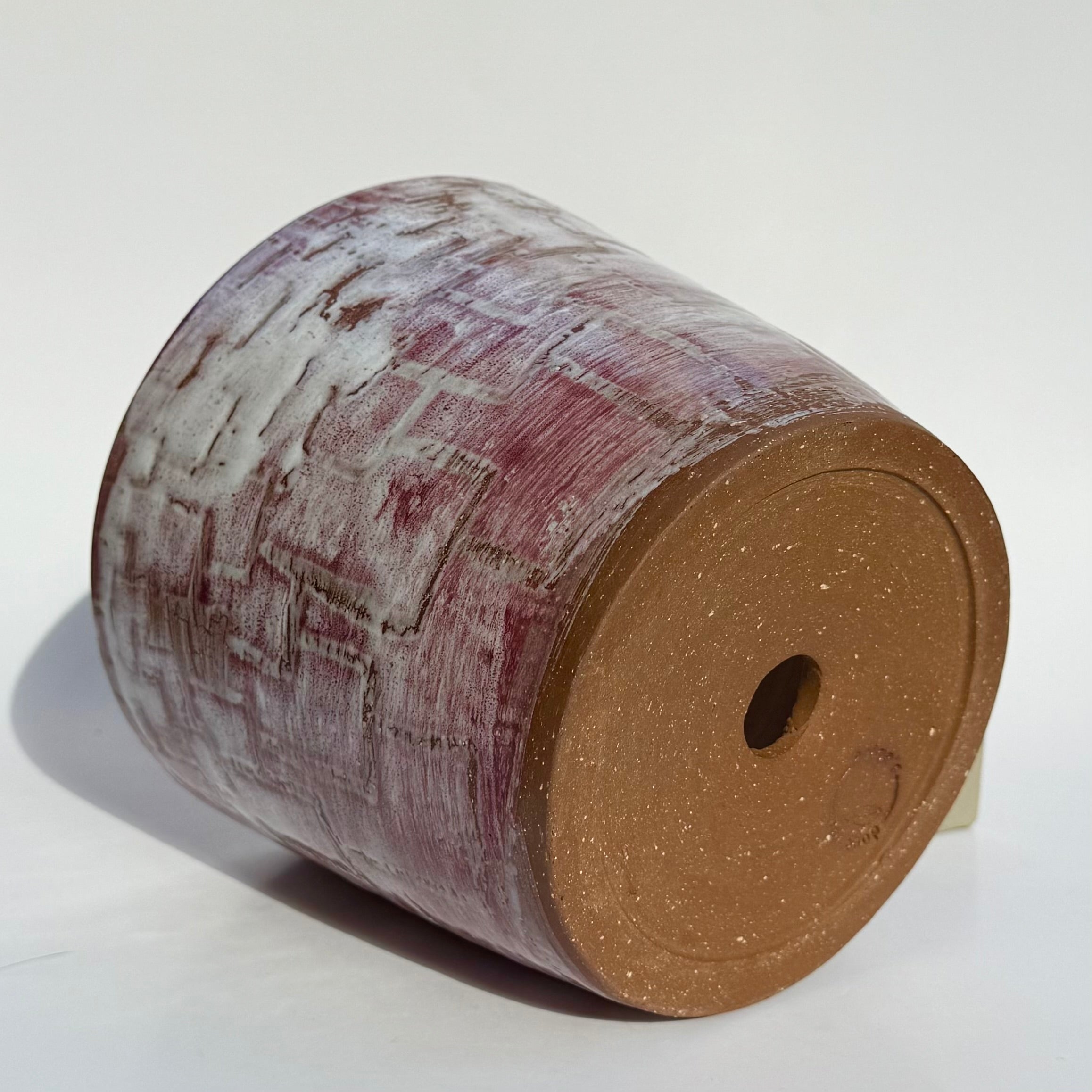 Large Square Pattern Planter - White Raspberry Wax