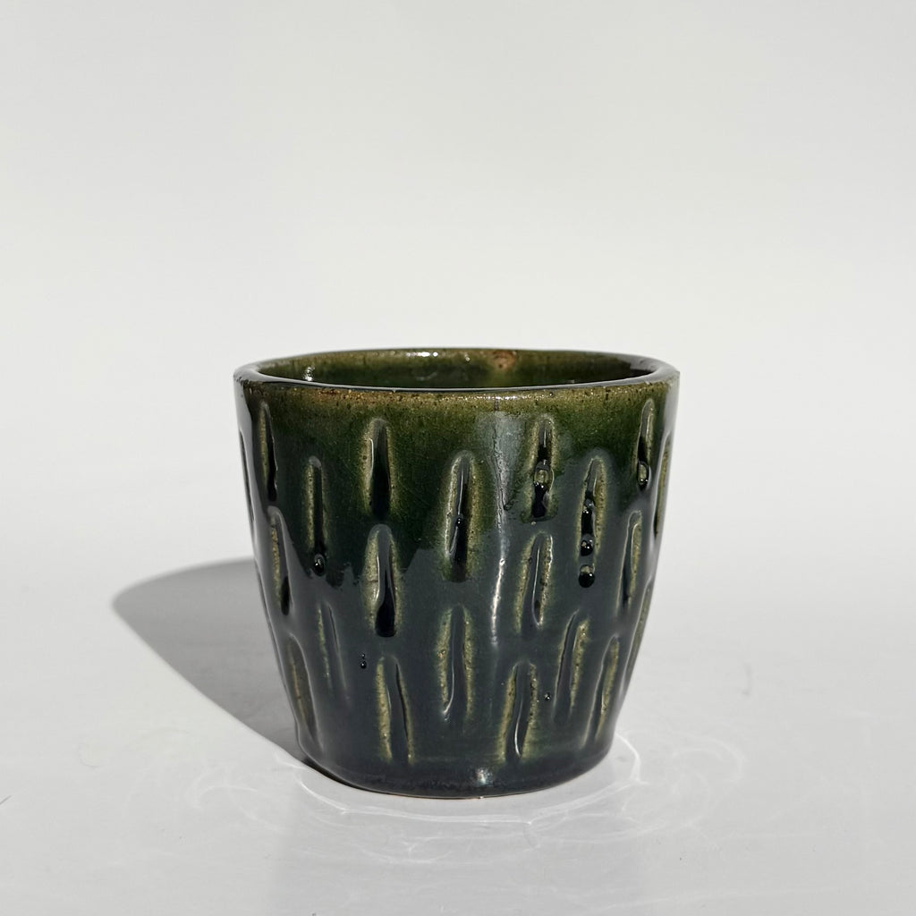 Carved Cup - Green
