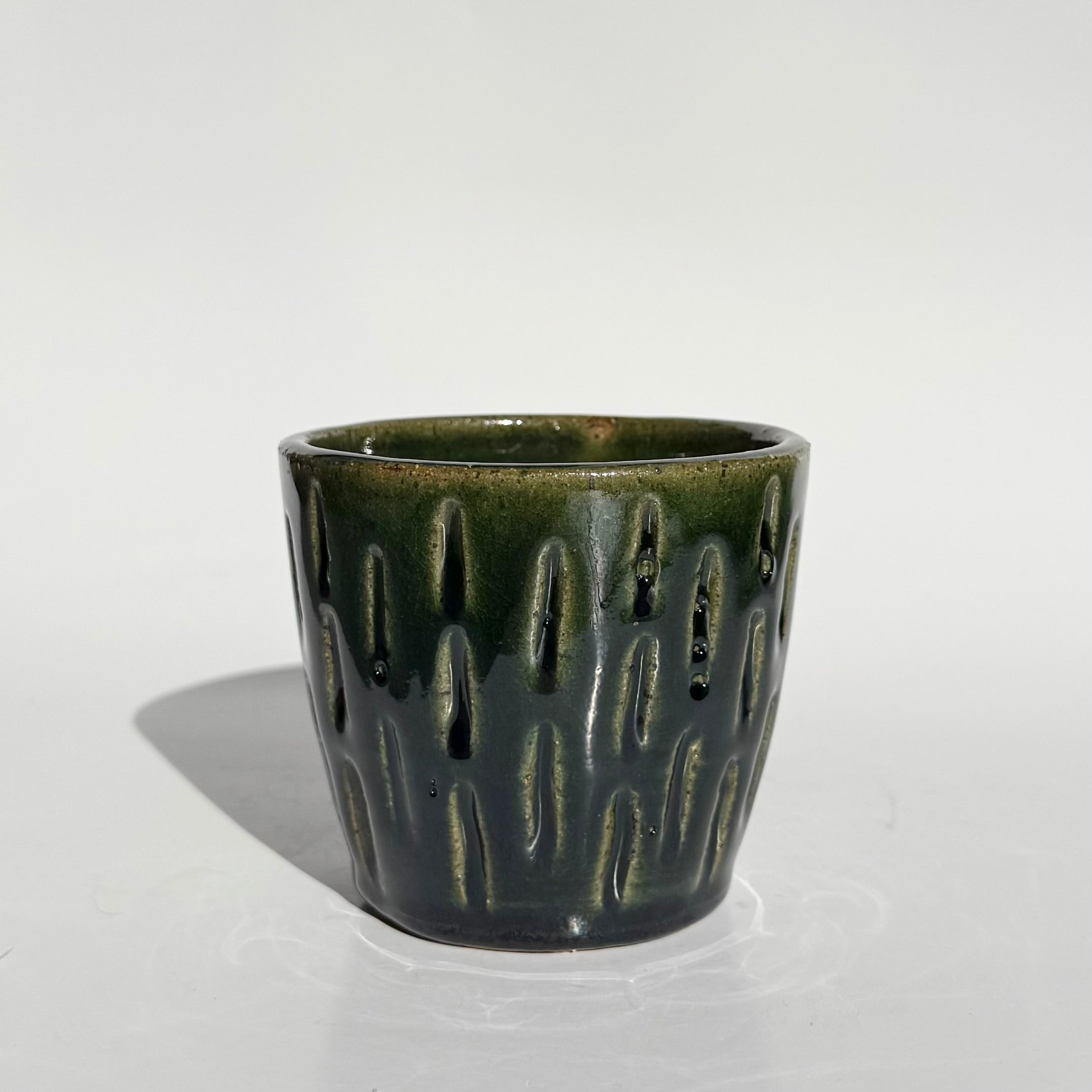 Carved Cup - Green