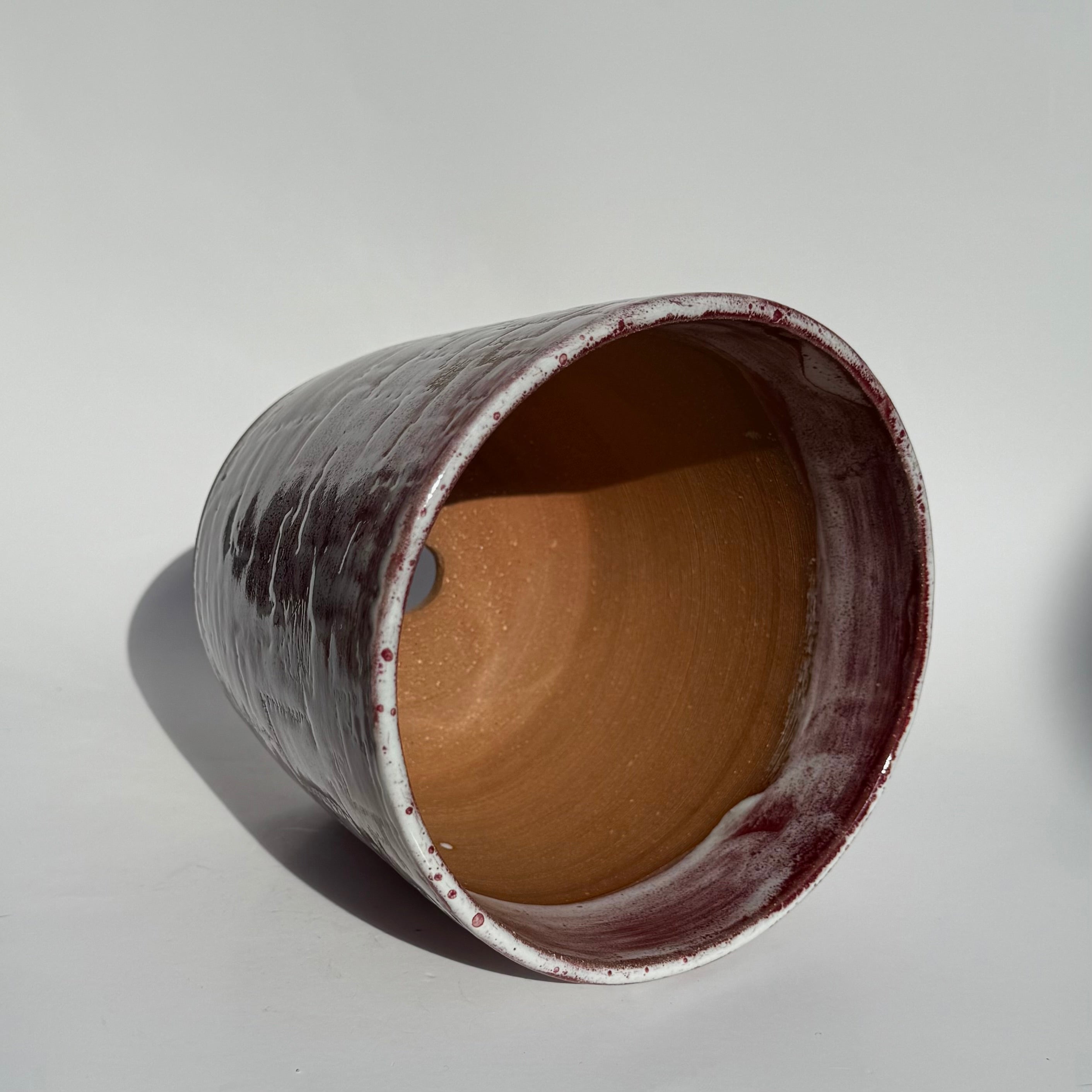 Large Square Pattern Planter - White Raspberry Wax