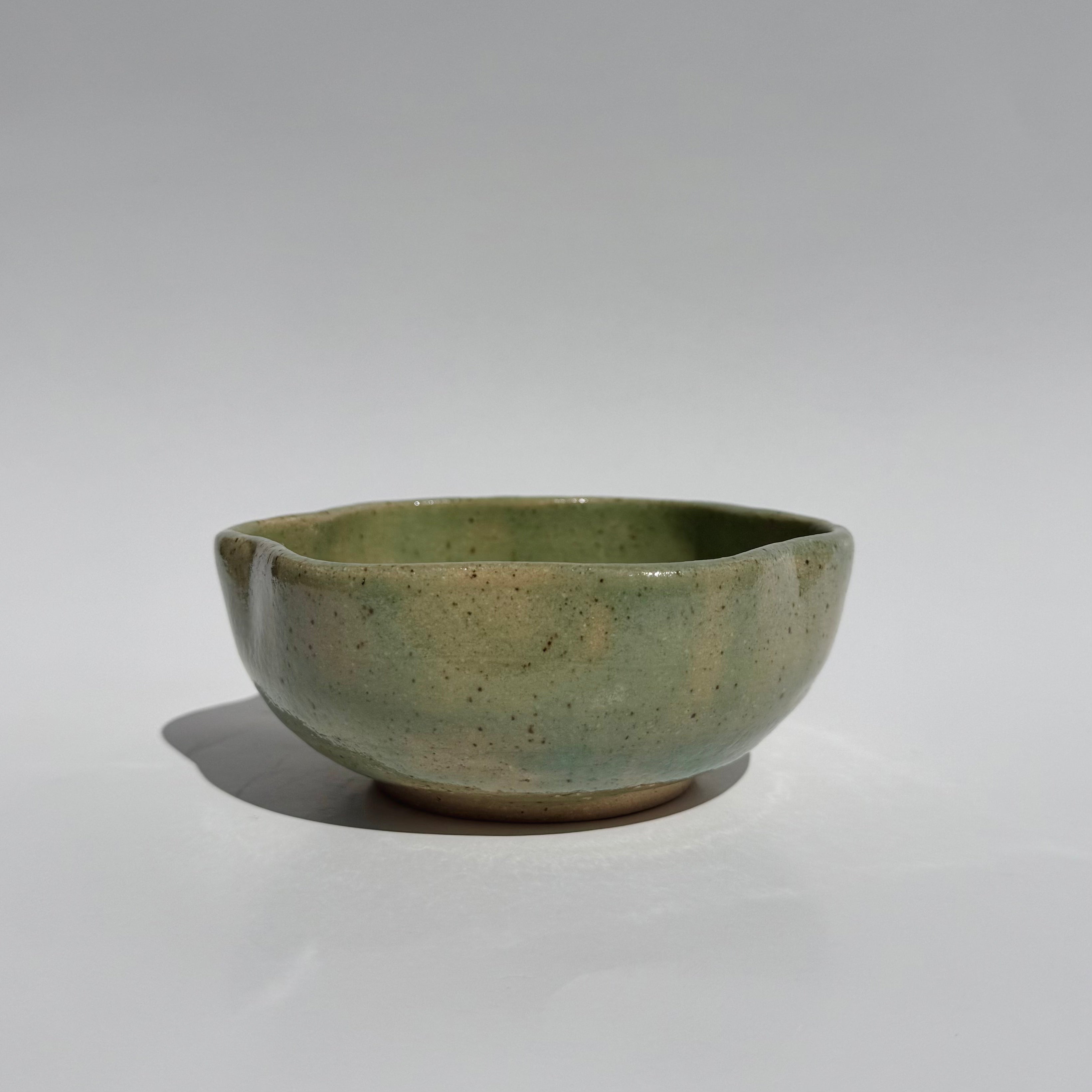 Medium Squiggle Bowl - Celadon Speckled