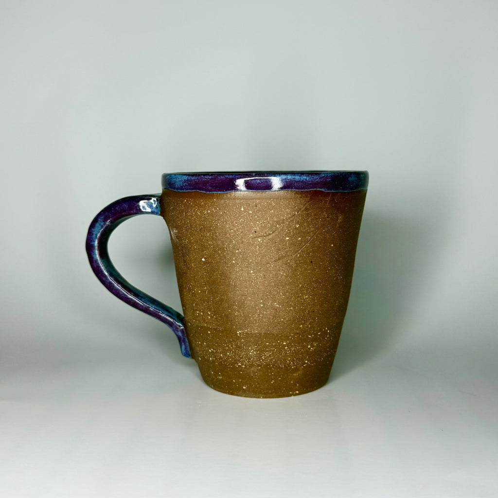 Brown Clay Mug - Indigo