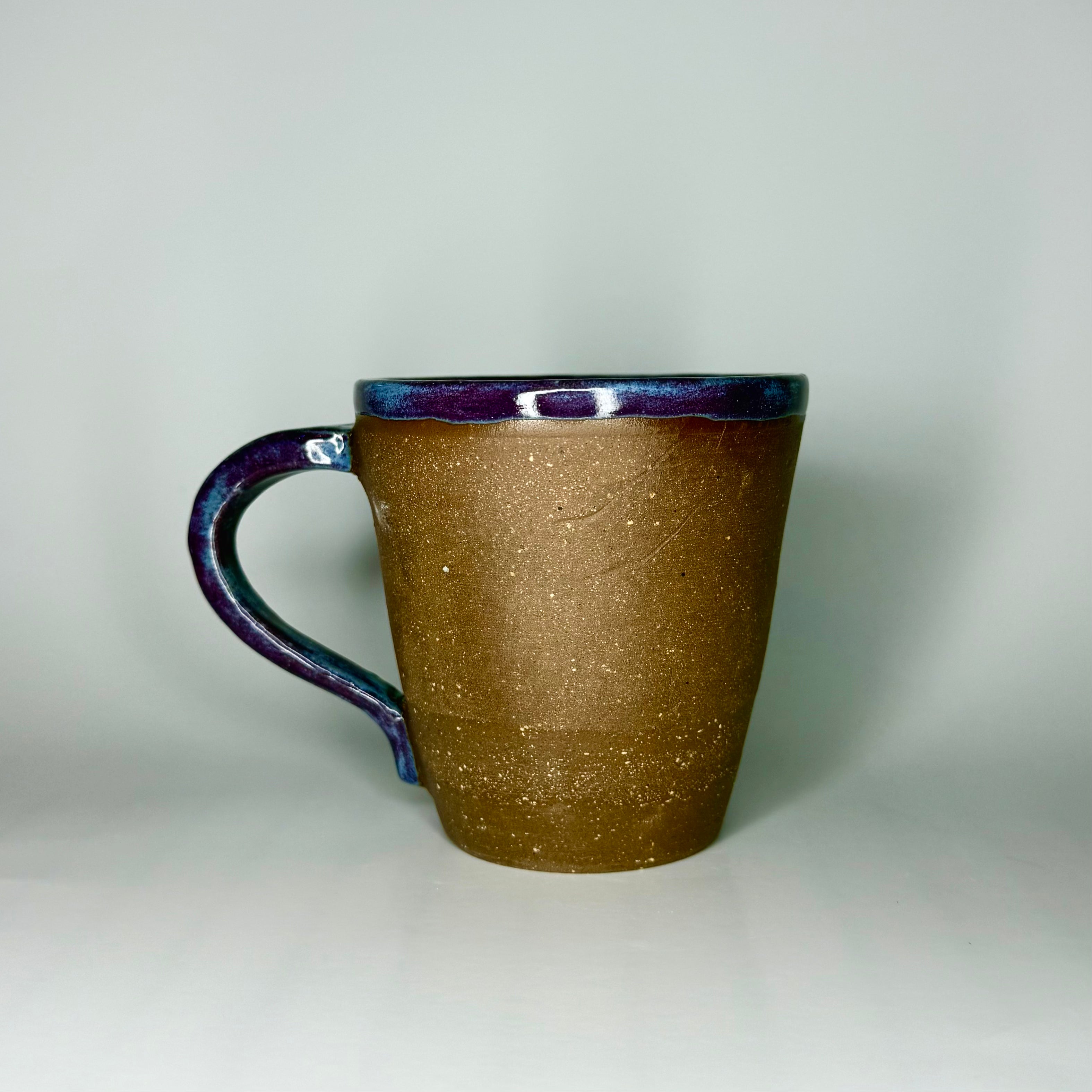 Brown Clay Mug - Indigo