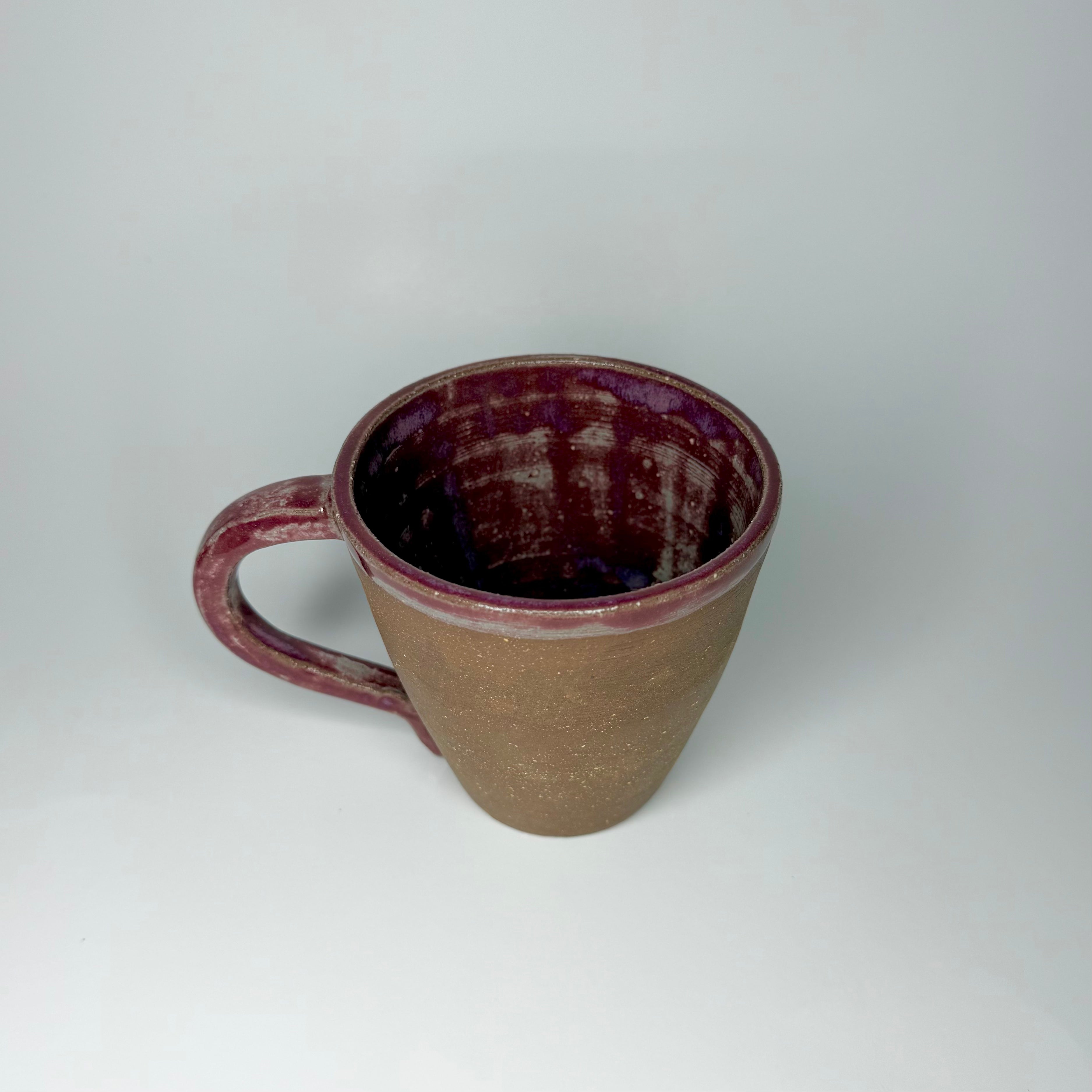 Brown Clay Mug - Raspberry