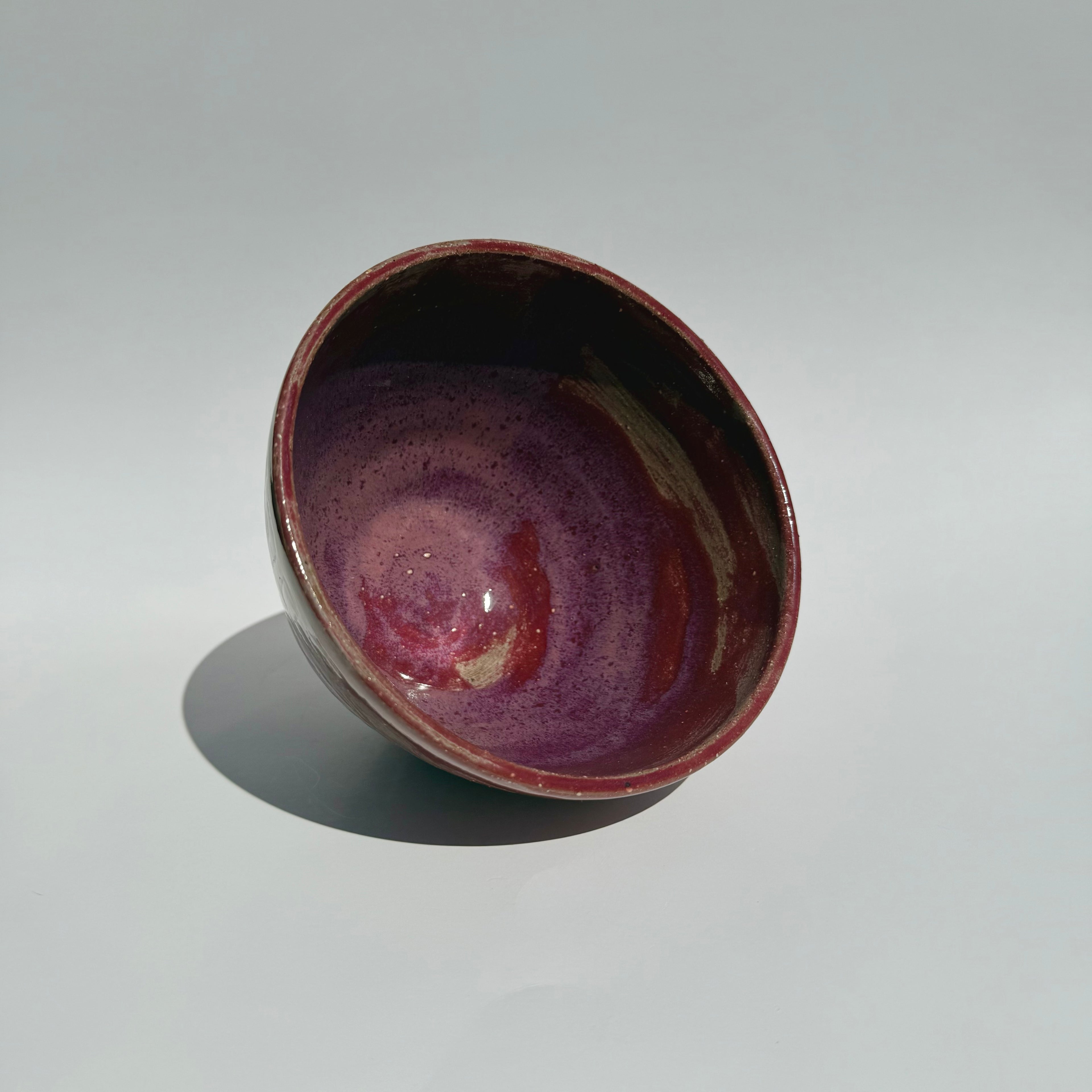 Squiggle Pattern Bowl - Raspberry