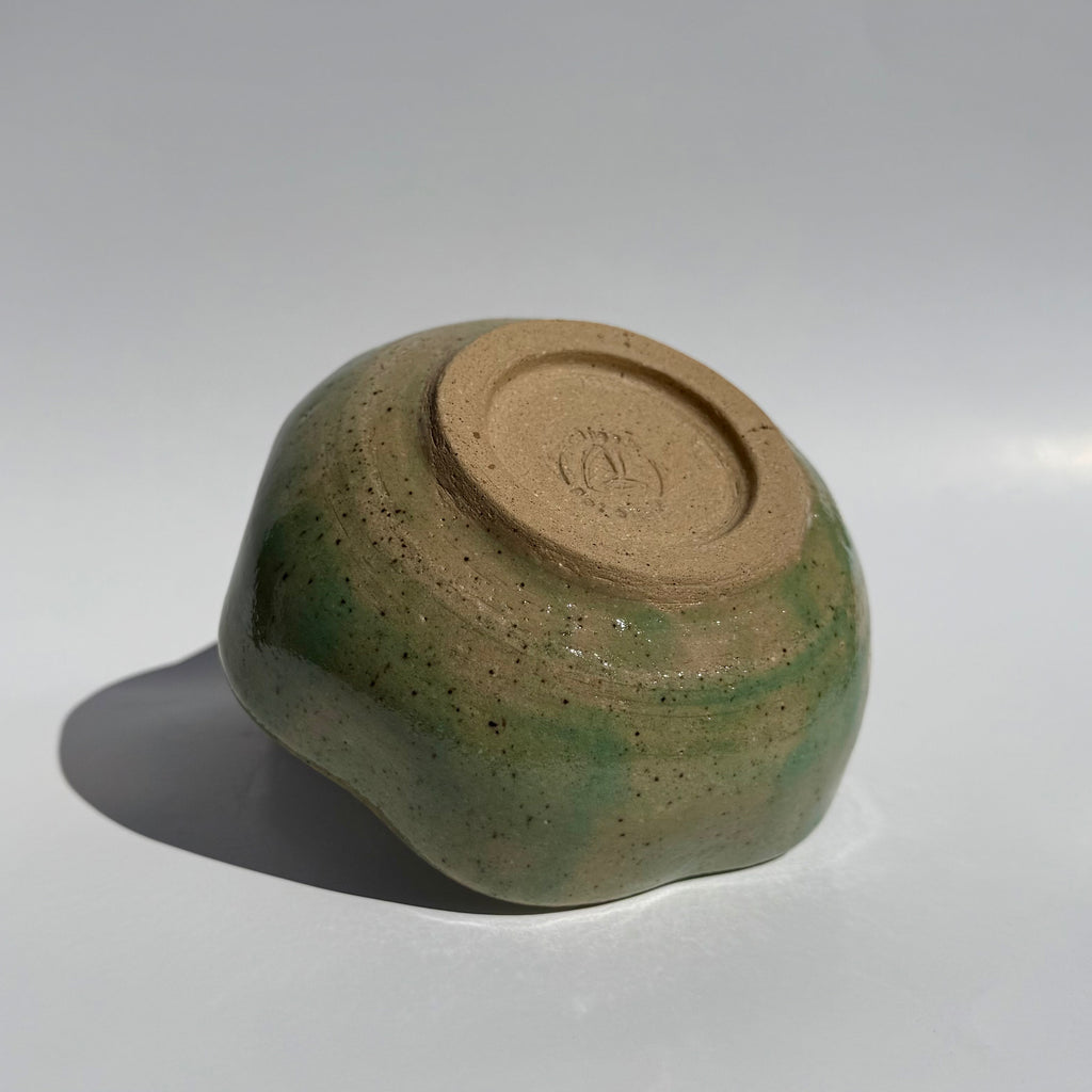 Medium Squiggle Bowl - Celadon Speckled