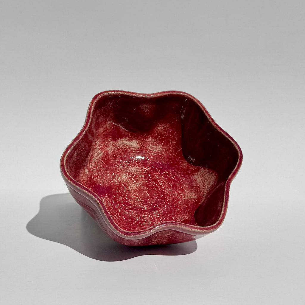 Medium Squiggle Bowl - Raspberry