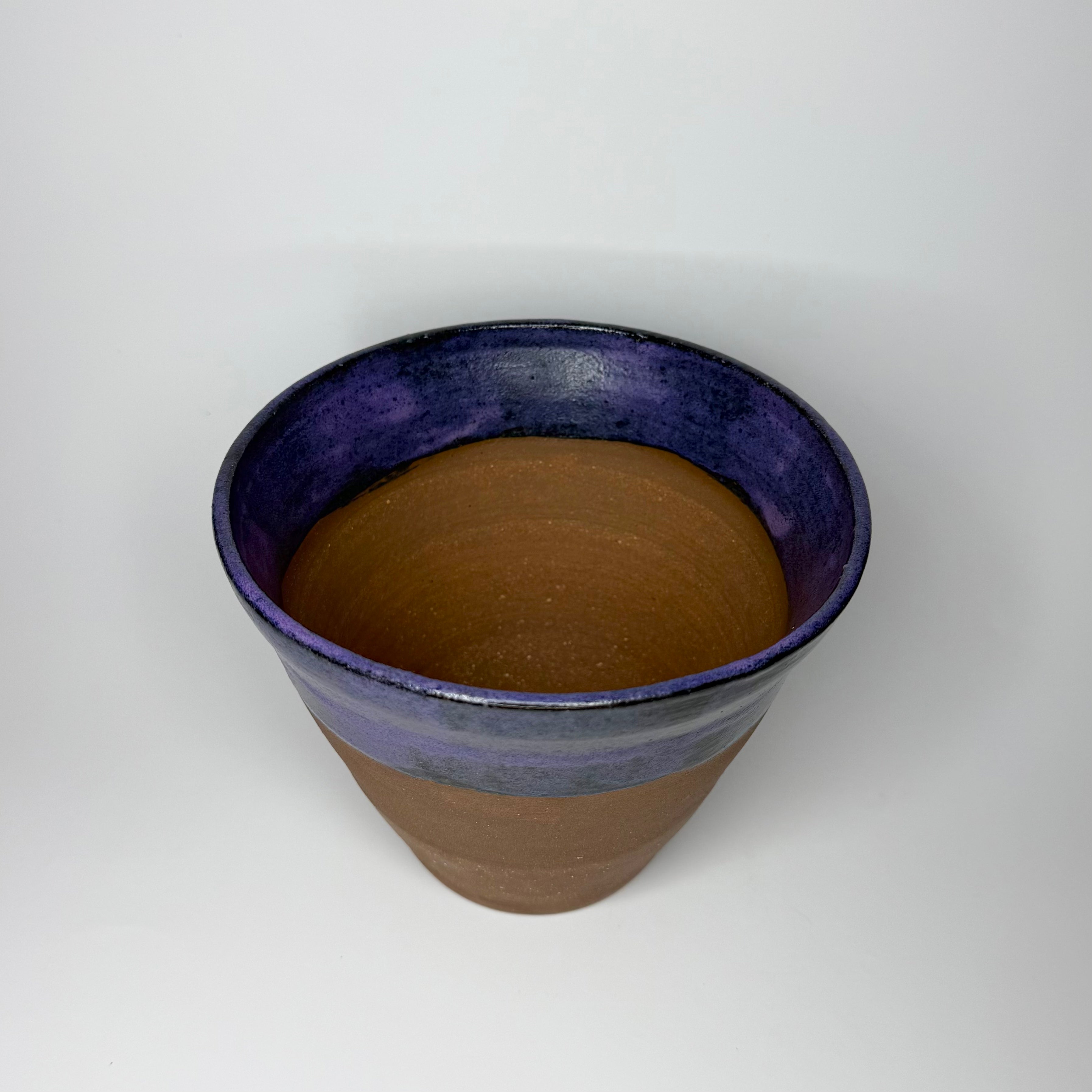 Brown Clay Pot - Purple