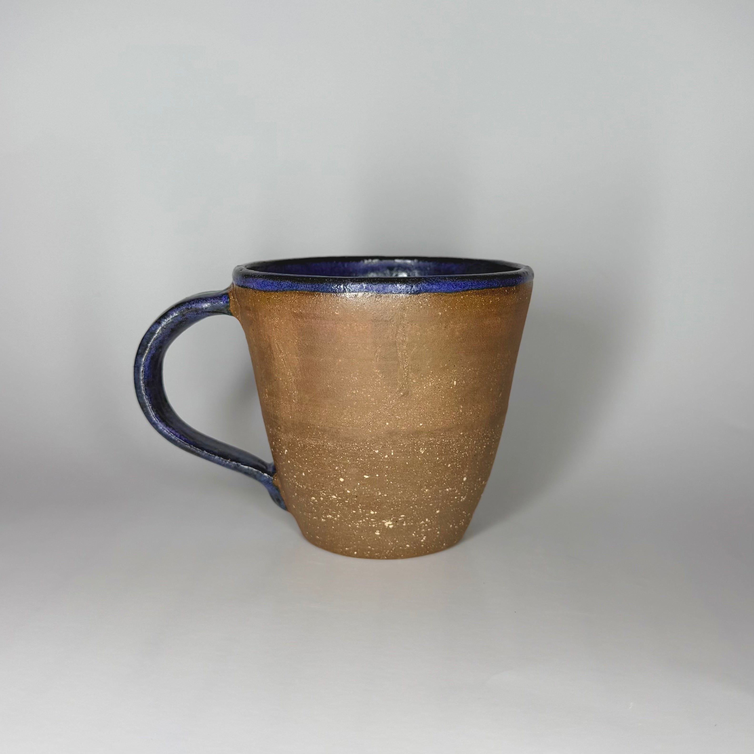 Brown Clay Mug - Purple