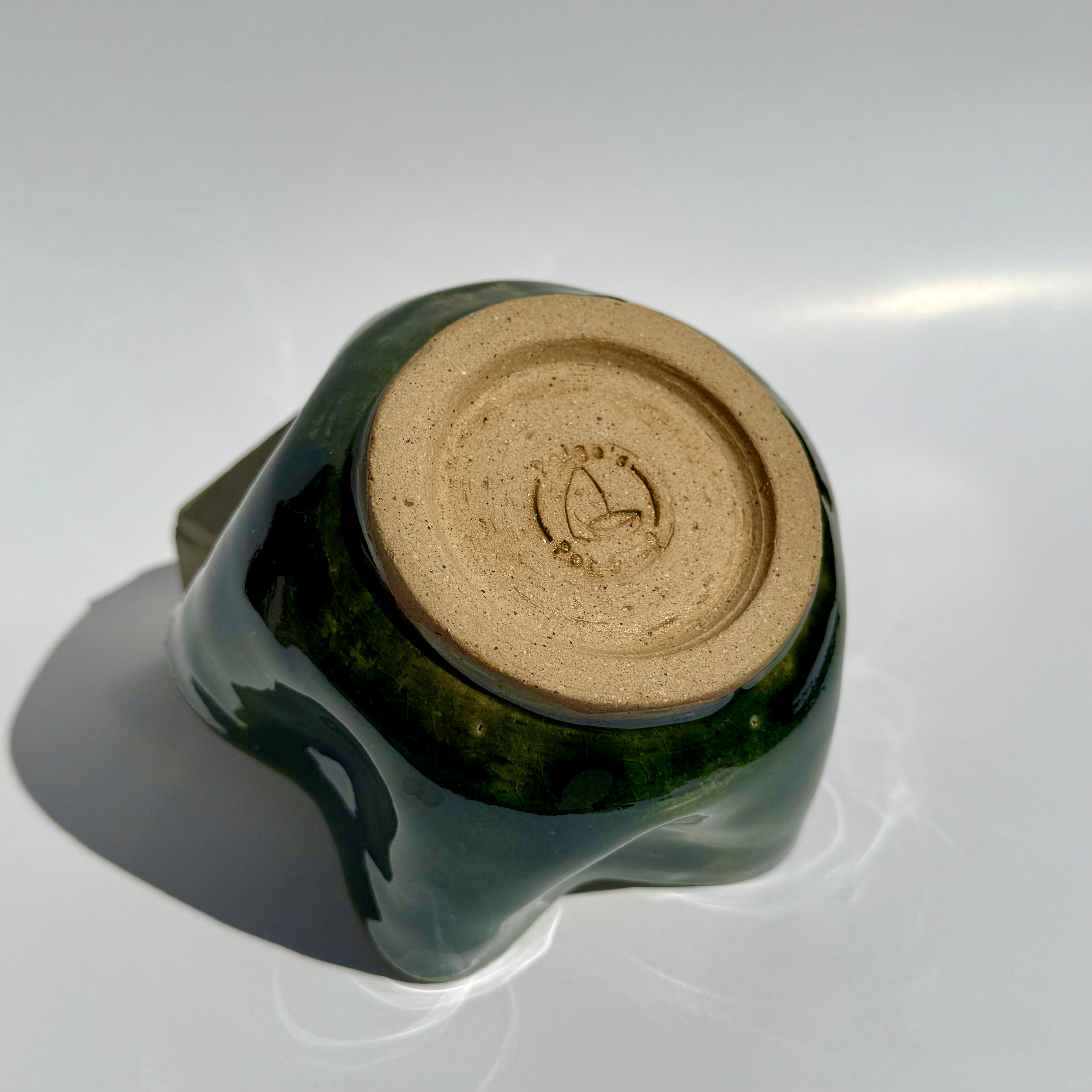 Medium Squiggle Bowl - Dark Green