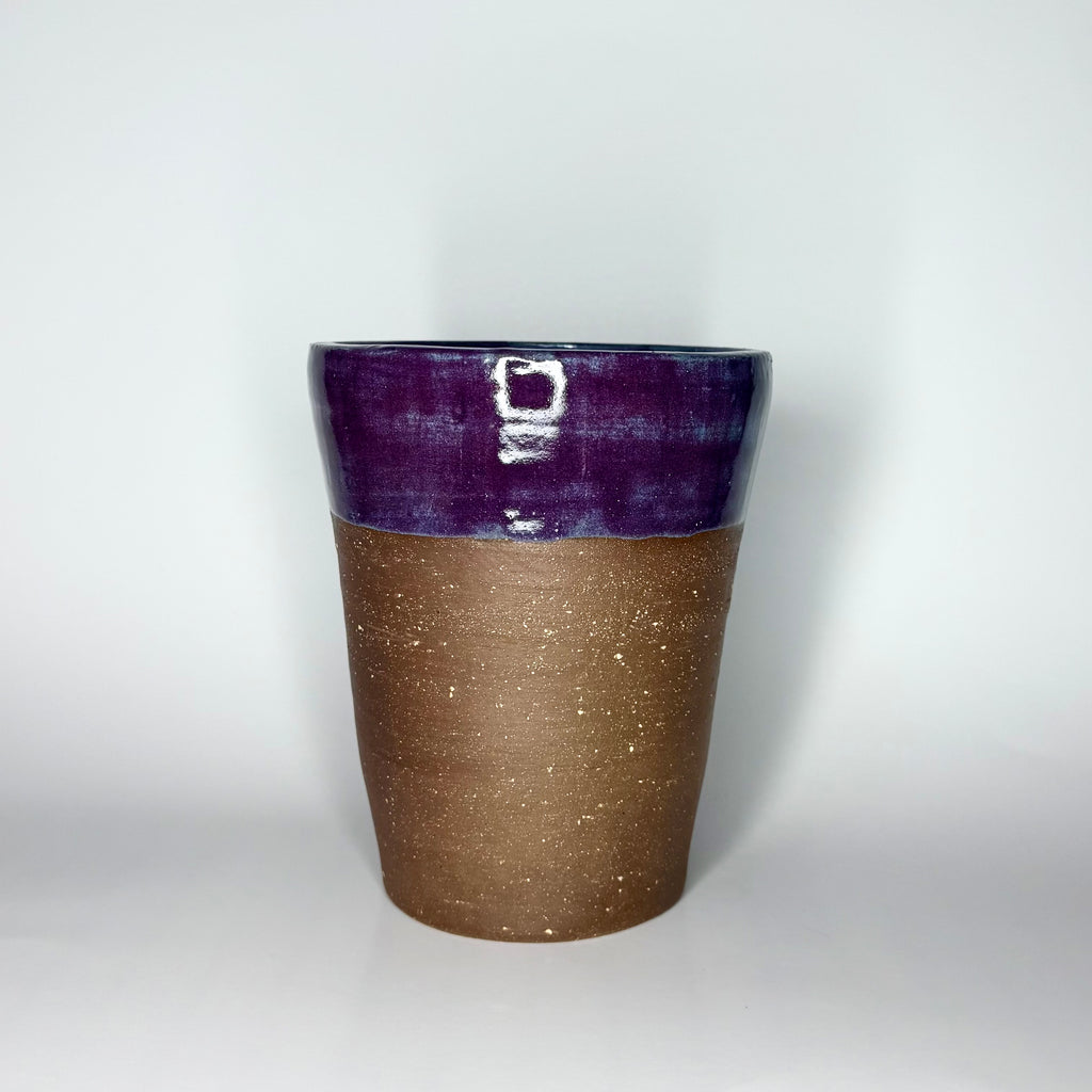 Brown Clay Vase - Indigo