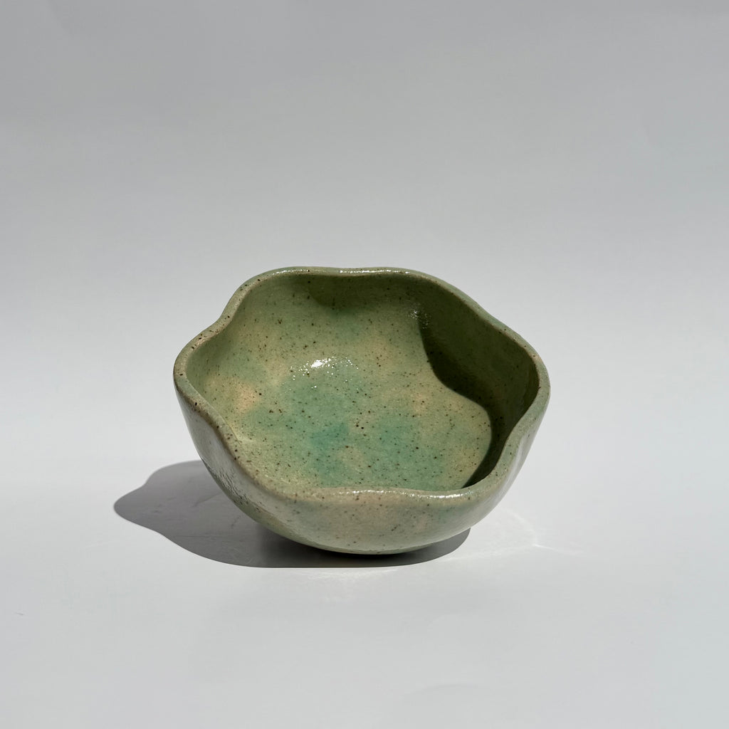 Medium Squiggle Bowl - Celadon Speckled