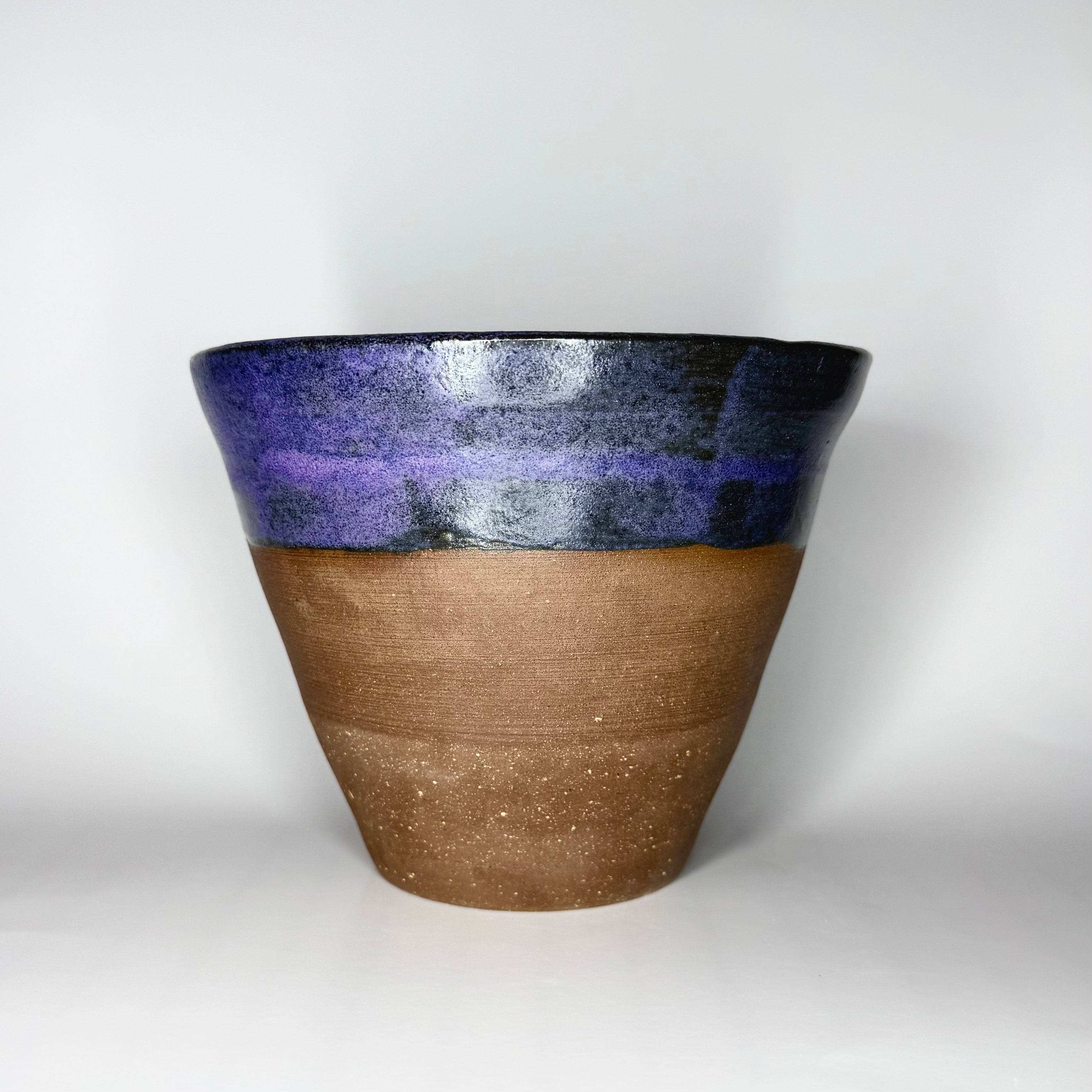 Brown Clay Pot - Purple