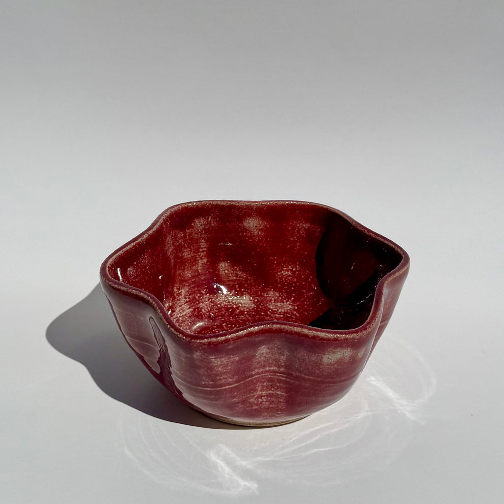 Medium Squiggle Bowl - Raspberry