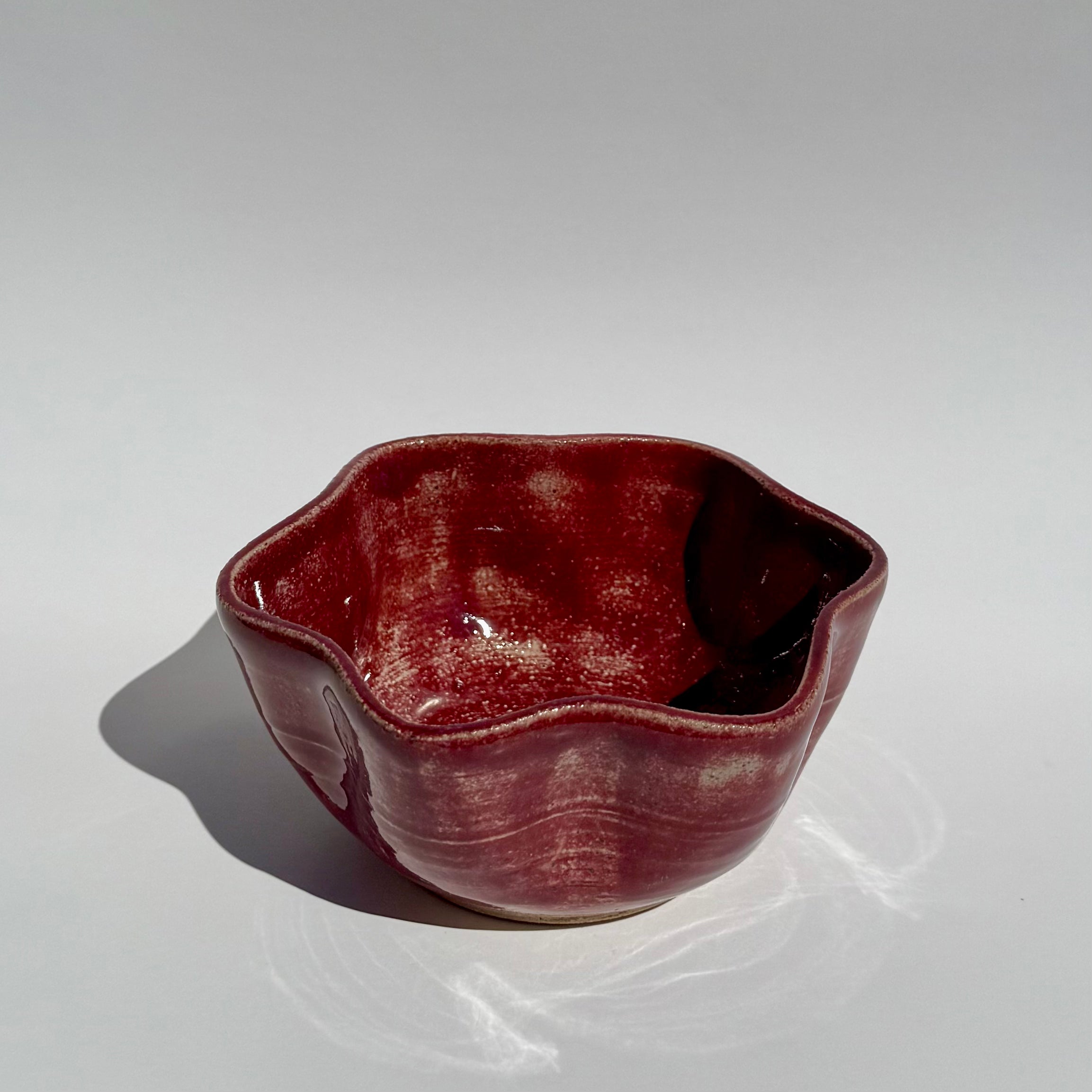 Medium Squiggle Bowl - Raspberry