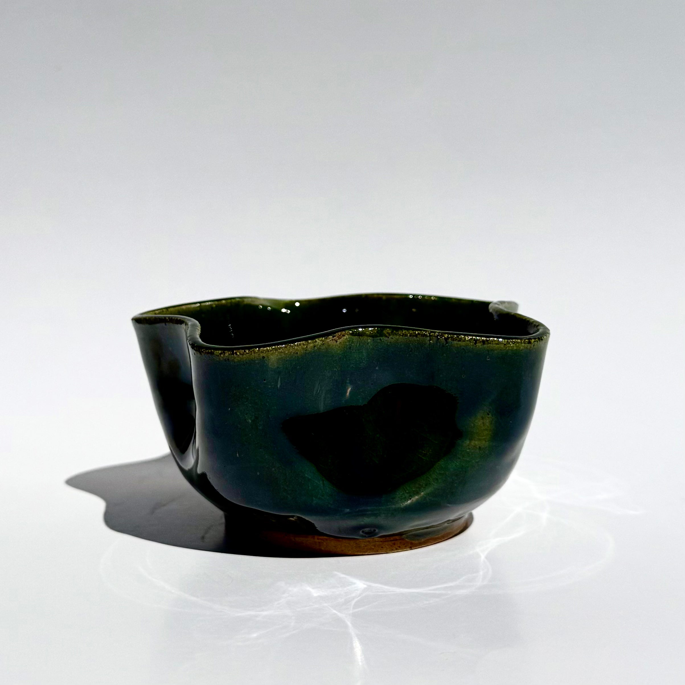 Medium Squiggle Bowl - Dark Green