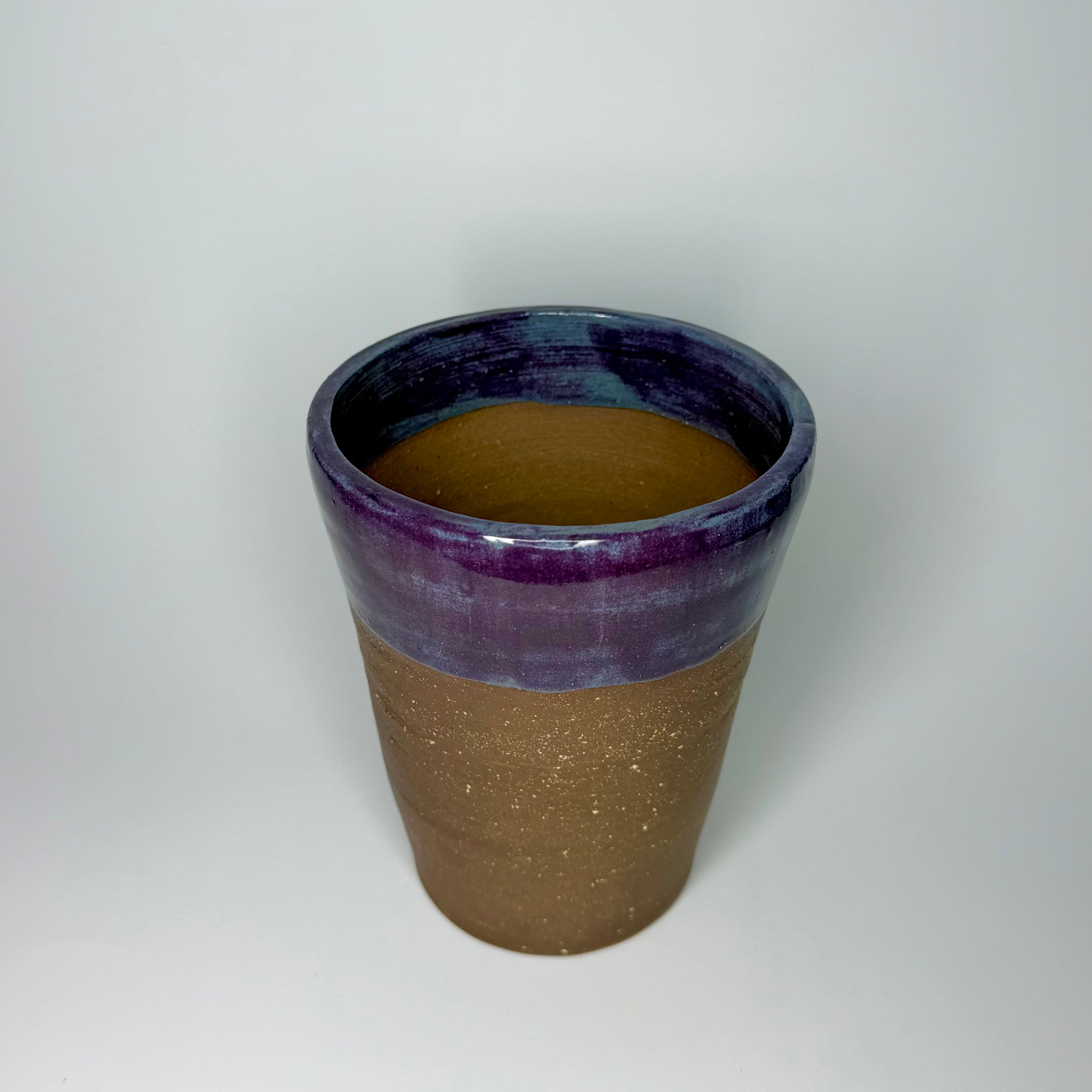 Brown Clay Vase - Indigo