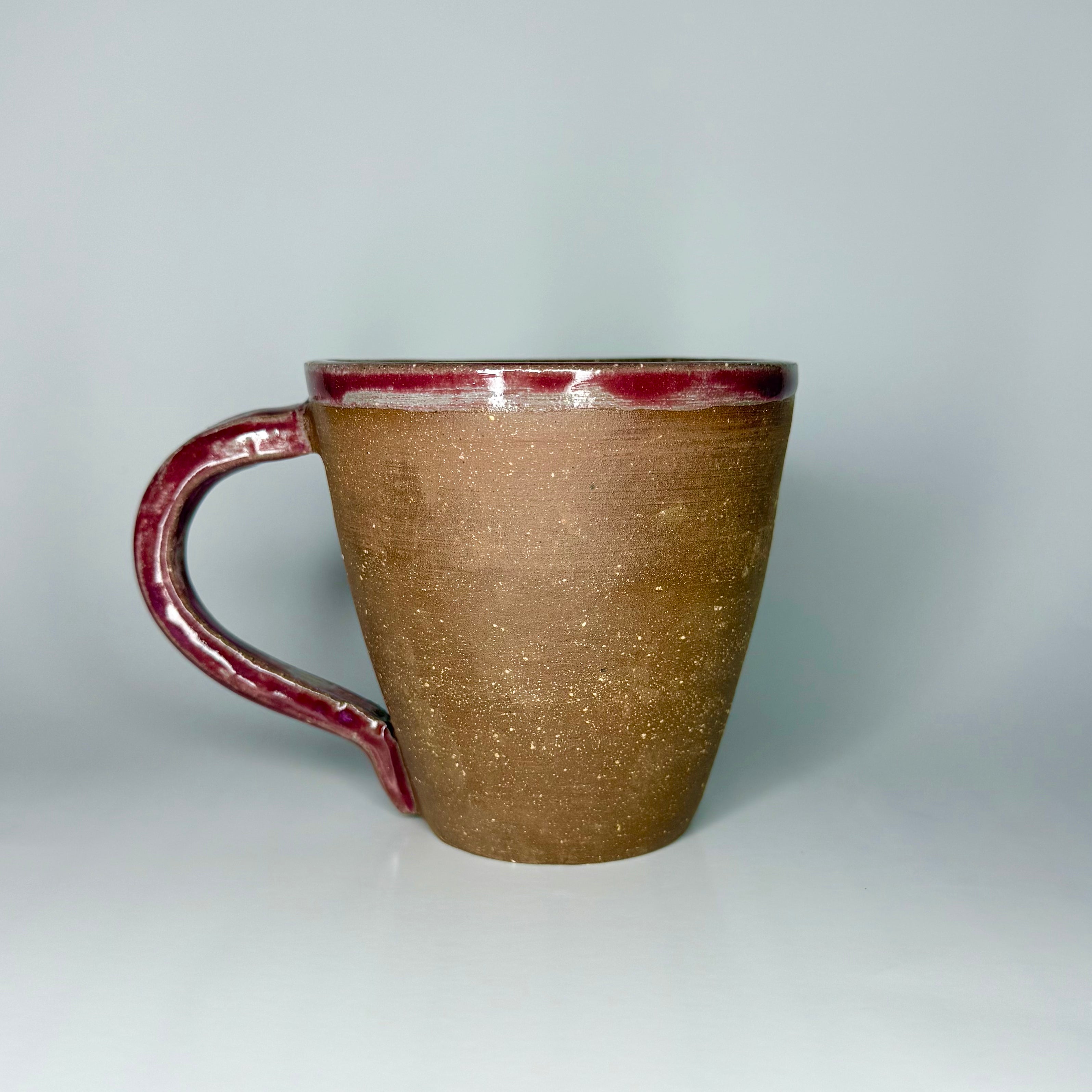Brown Clay Mug - Raspberry