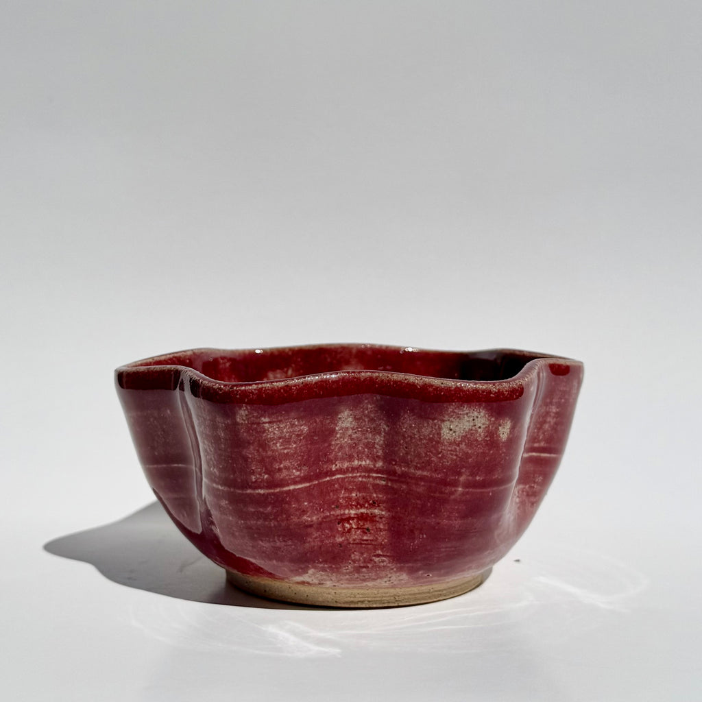 Medium Squiggle Bowl - Raspberry